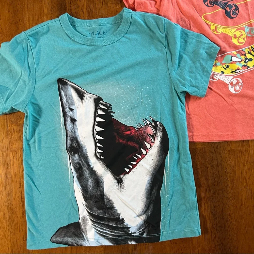 Boys Graphic Tee Bundle | Small 5/6 |Shark + Skateboards |The Children’s Place 🛹